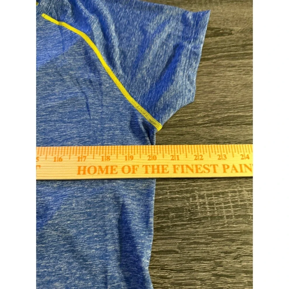 The North Face Women's Short Sleeve‎ Athletic Top Blue Yellow Seam Detail XL - Picture 5 of 8